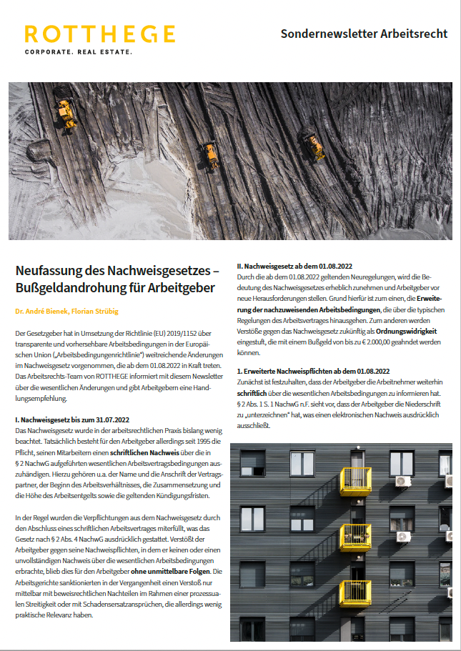 Newsletter Arbeitsrecht